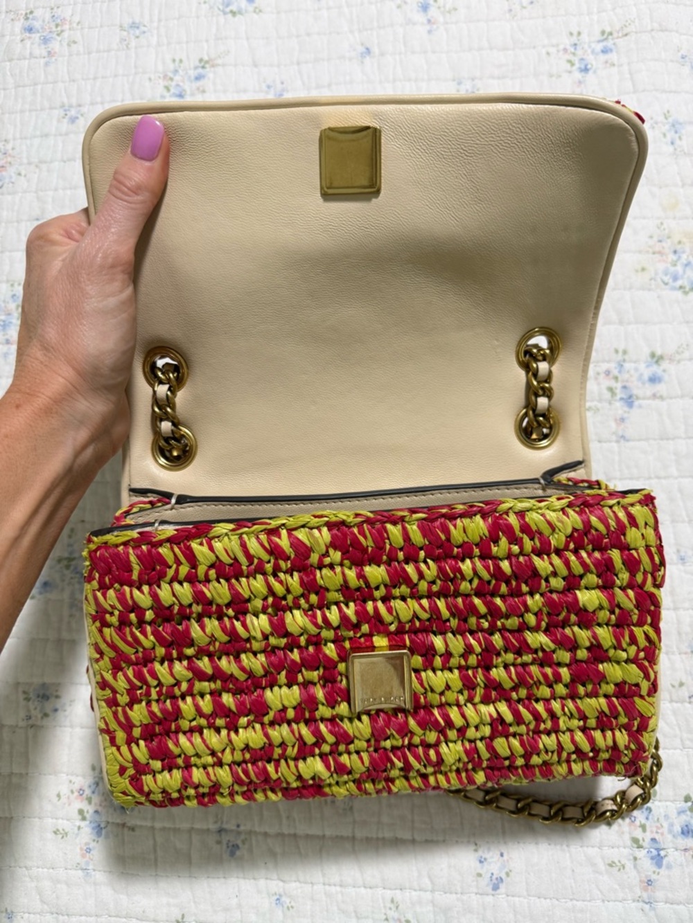 NWOT Tory Burch Small Fleming Soft Crochet Shoulder Bag Purse - Picture 6 of 8